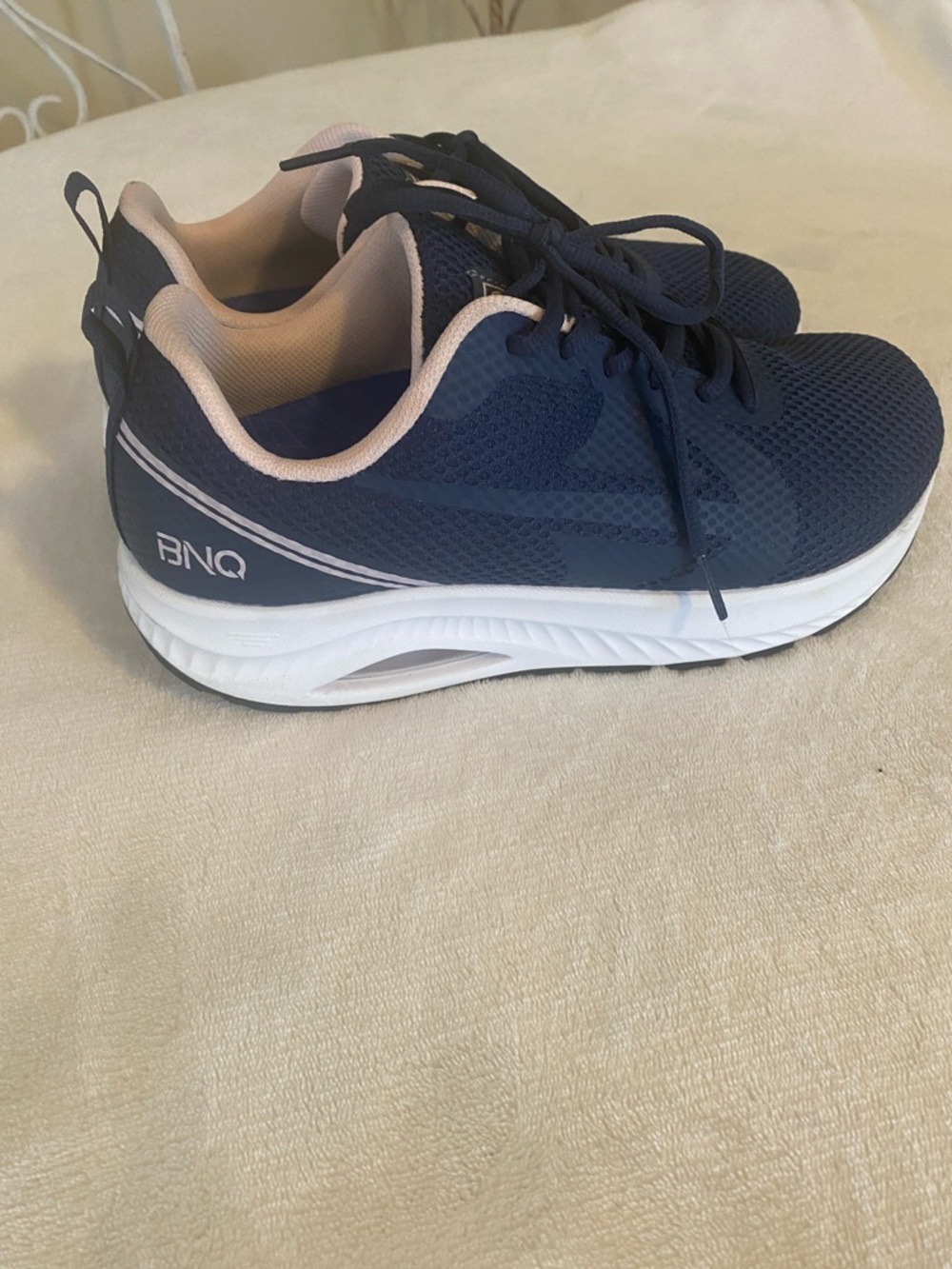 Women’s Navy Running Sneakers with White Sole Size 9